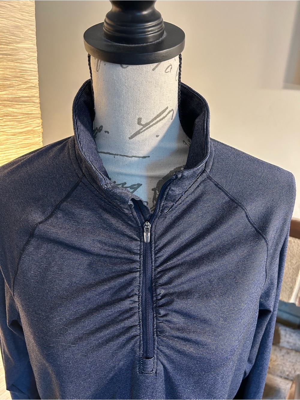 C9 by Champion Navy Zip Pullover with Light Blue Trim